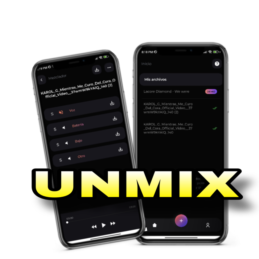 Unmix Apk - Separar una Pista De la voz de una canción 2 UNMIX APK